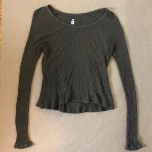 Olive Green waffle shirt